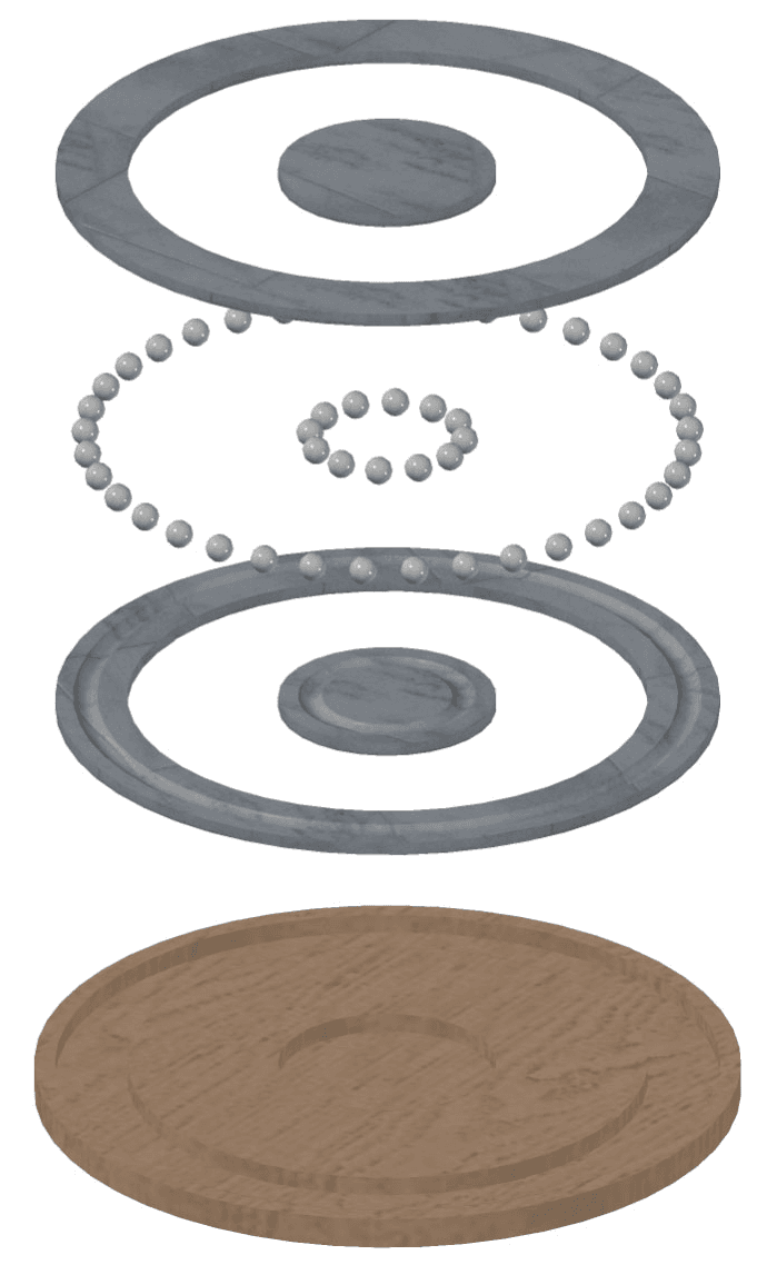 ROTAS bearing for revolving closet system – mechanical closet systems patent-pending technology