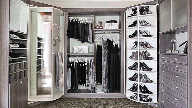 Revolving closet system demonstration – smart closet technology in action